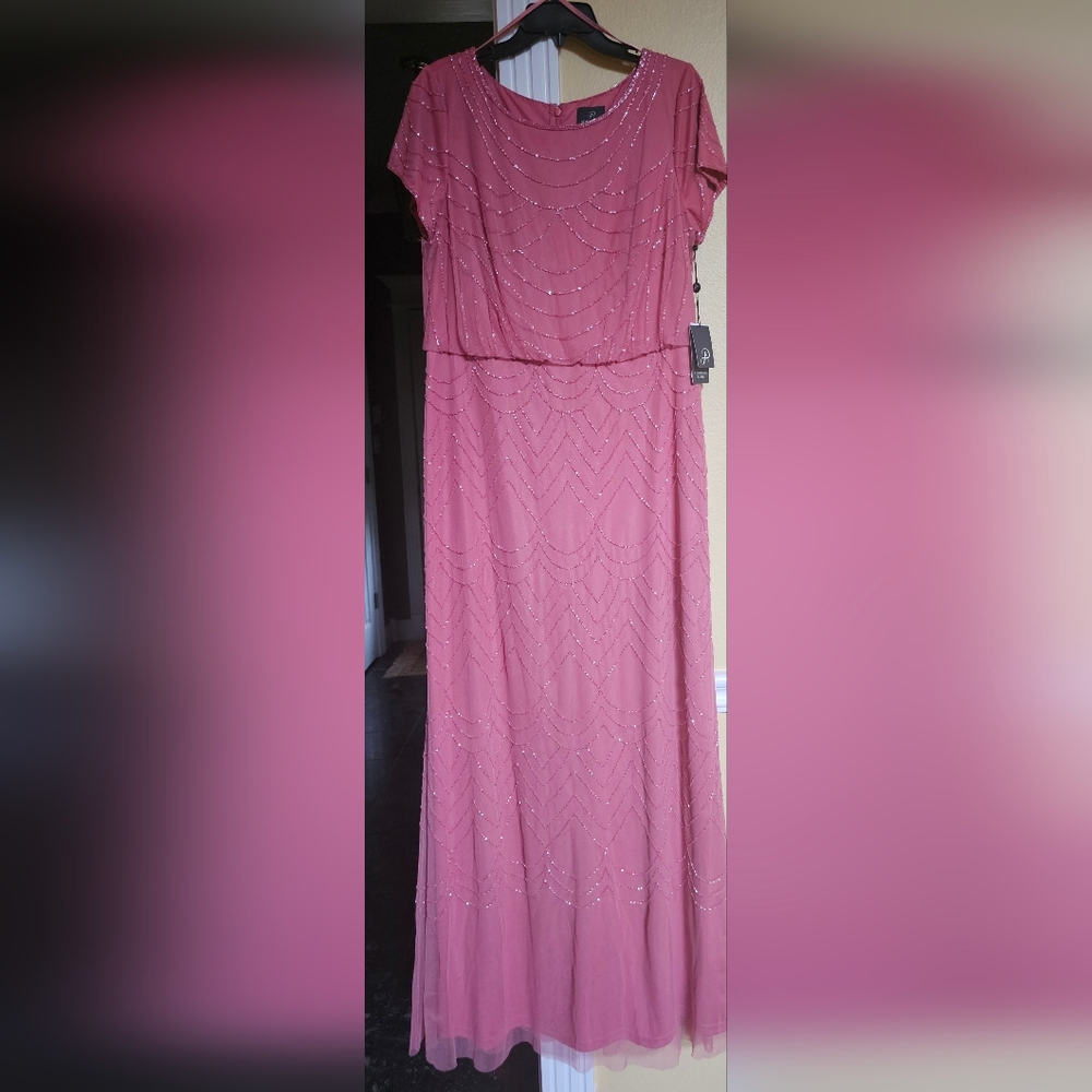Adrianna Papell Beaded Gown size 14